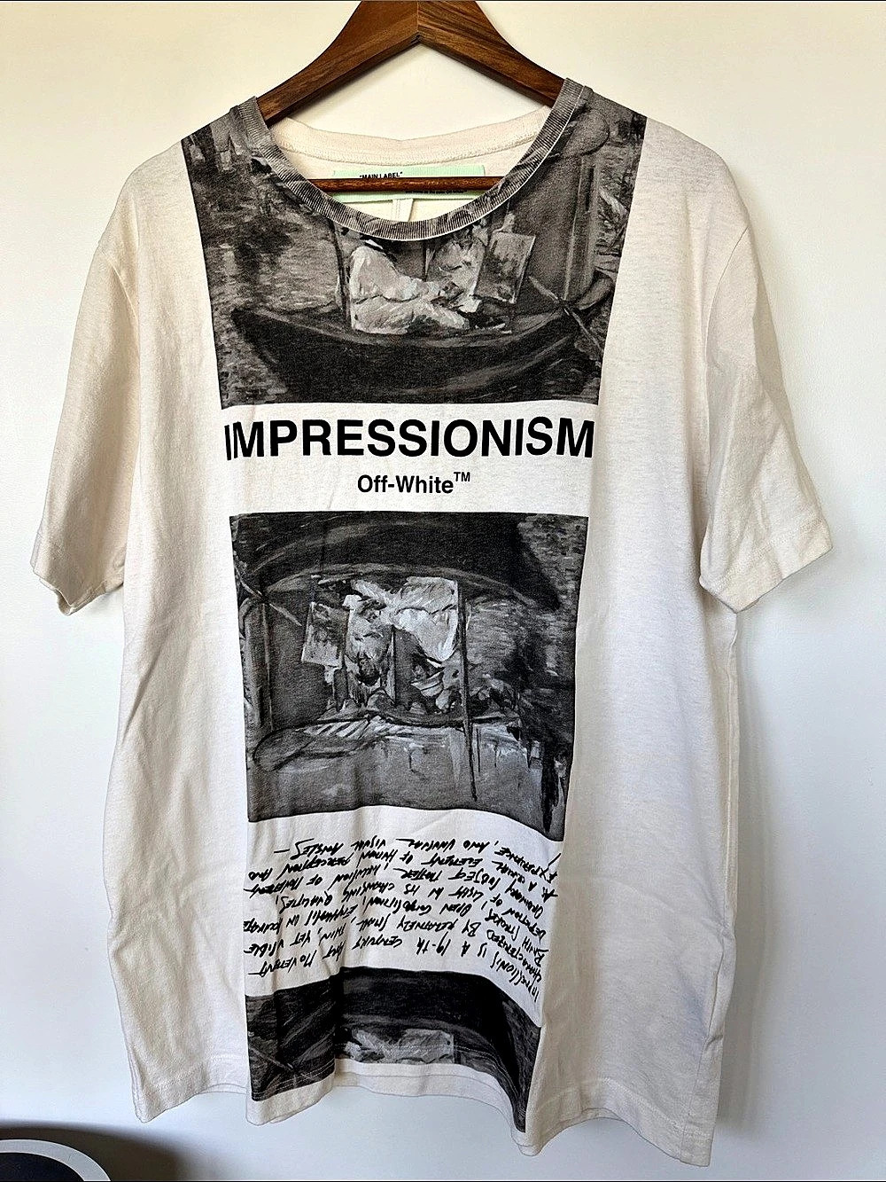 Off-White Impressionism Edouard Manet Claude Monet Studio Boat T-Shirt Studio